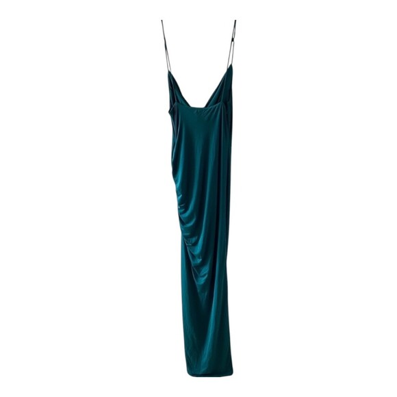 NWT Lovers Friends Teal Evening Gown Spaghetti Side Slit Dress S - Picture 6 of 6